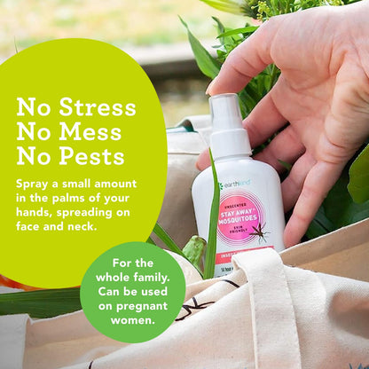 EarthKind Stay Away Mosquito Insect Repellent – Plant-Based, Unscented Picaridin (4-Oz) 2-Pack