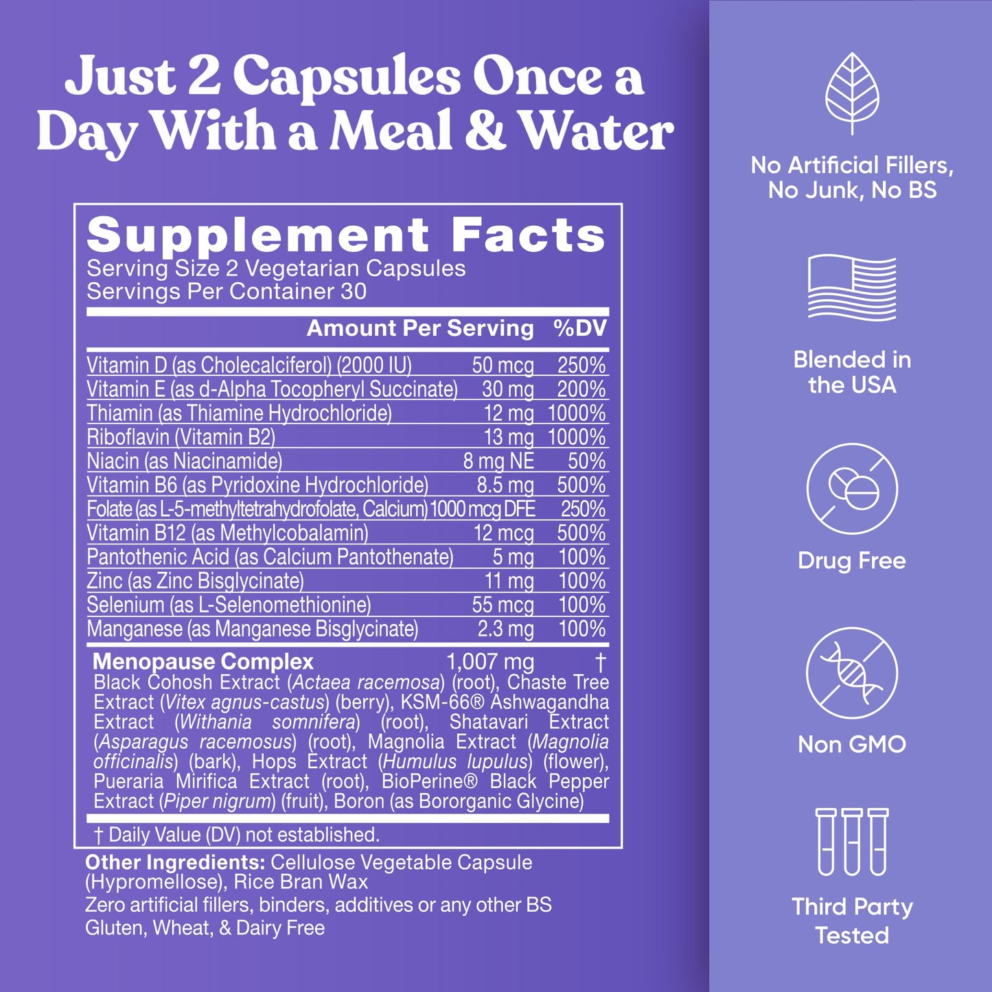 Staying Cool Menopause Supplements for Women - Hot Flash Relief, Weight Support, & Night Sweats - Vitex Chaste Tree & Black Cohosh - 60 Vegetarian Soft Capsules