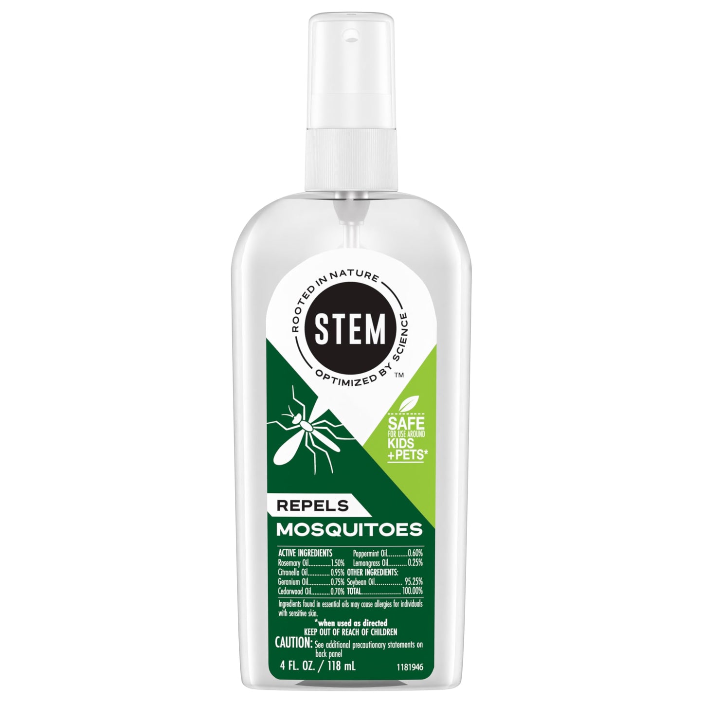 STEM Repels Mosquitoes - Botanical Insect Repellent Spray (4 fl oz, Pack of 3)