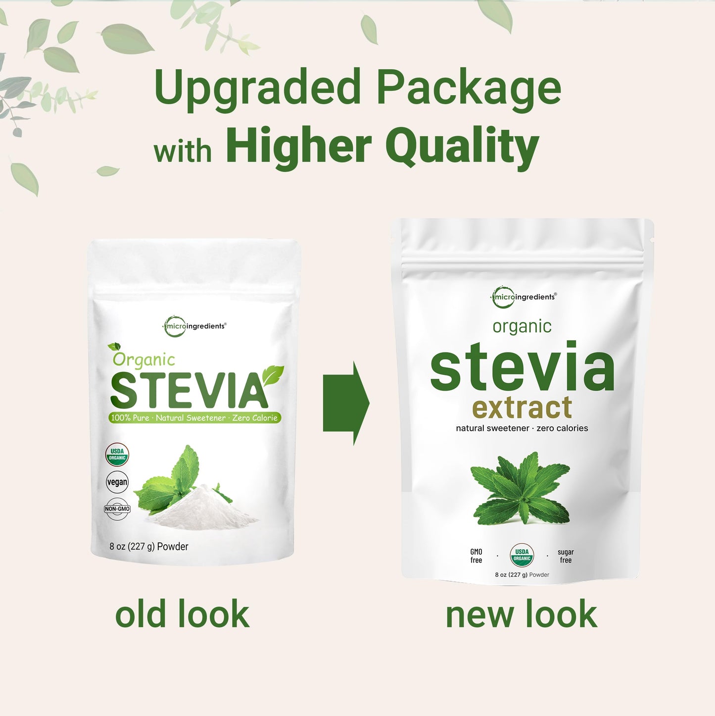 Pure Organic Stevia Powder 8 oz – Reb-A, Zero Calorie Keto Sweetener