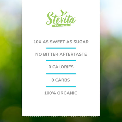 Stevita Organic Stevia - 16oz | Zero Calories, All-Natural Sweetener, USDA Organic, Non-GMO, Vegan, Keto, Paleo, Gluten Free - 908 Servings