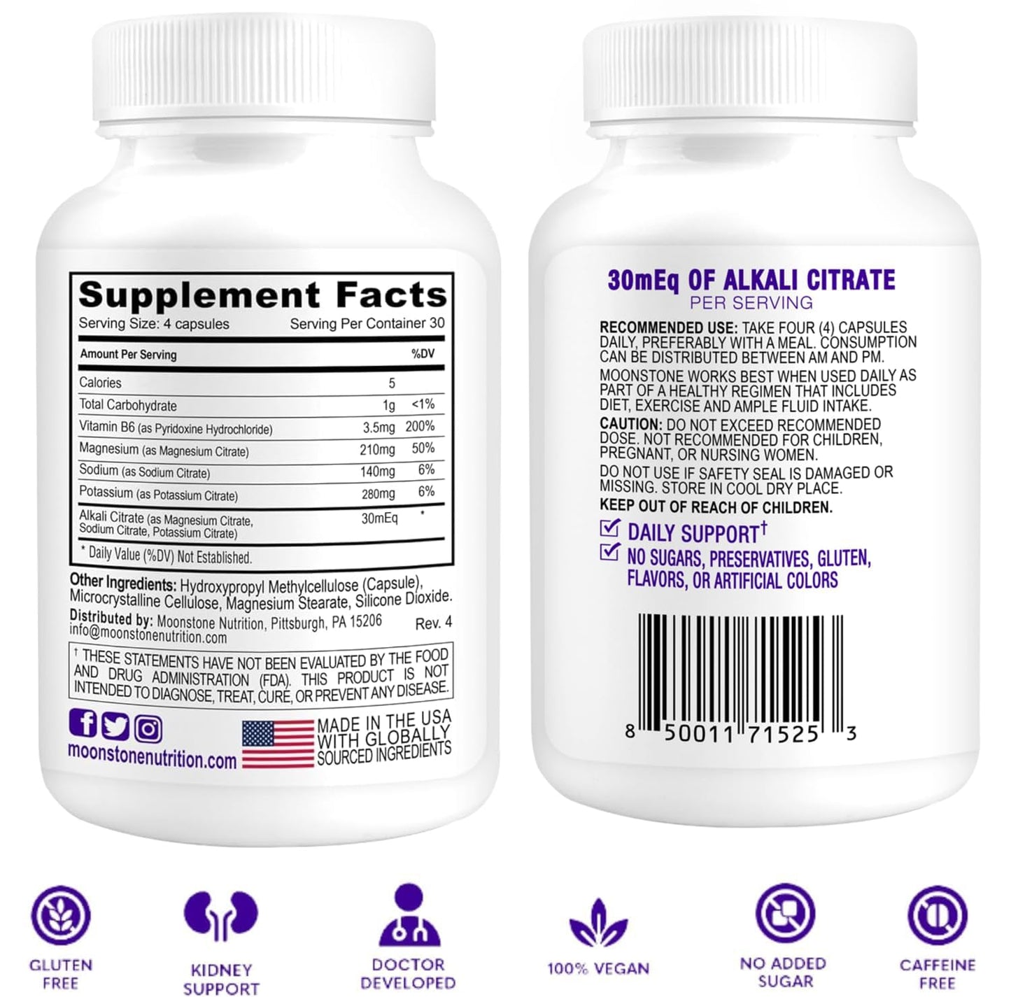 Stone Stopper Capsules – Kidney Stone Prevention, 120 Count (30 Day Supply)