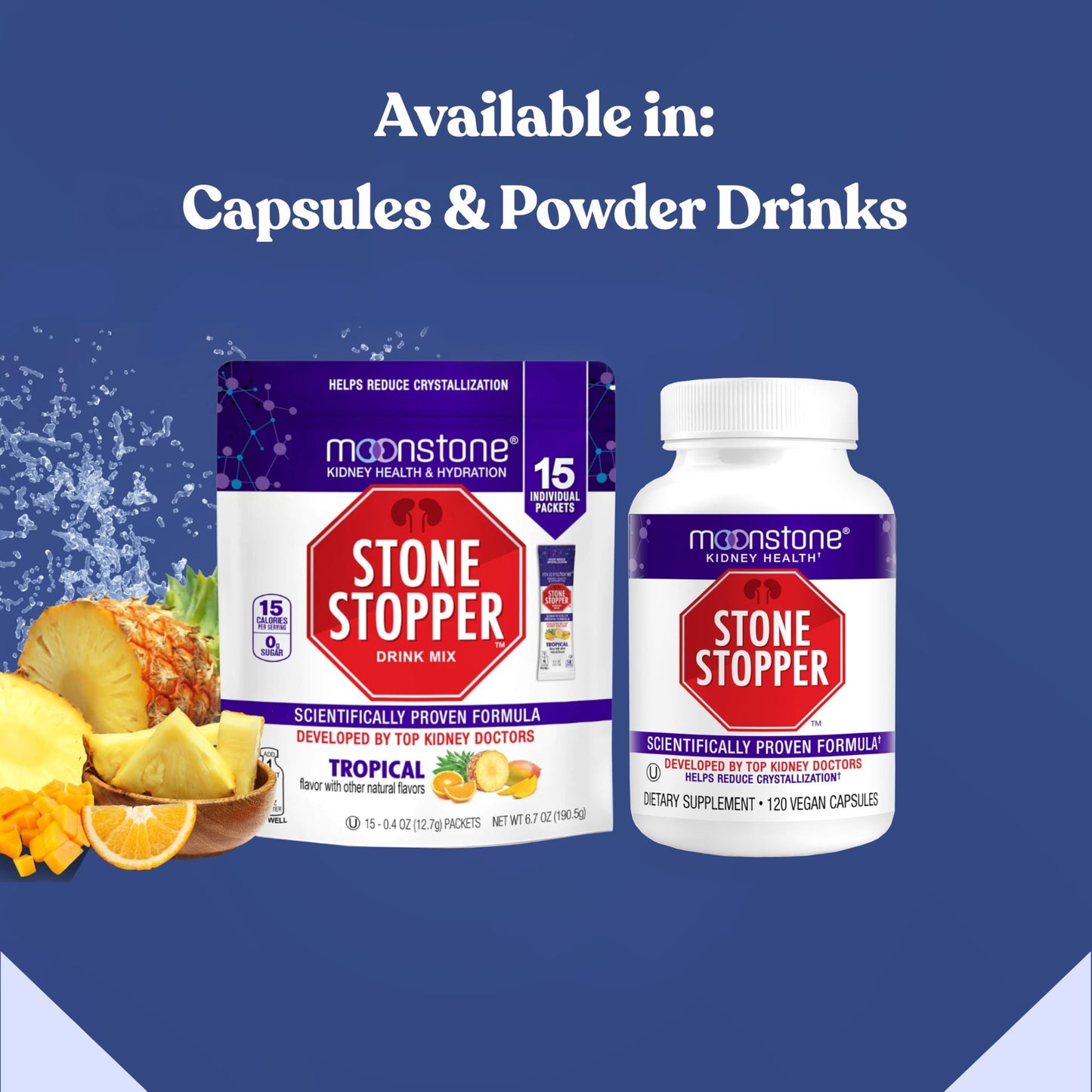 Stone Stopper Capsules – Kidney Stone Prevention, 120 Count (30 Day Supply)