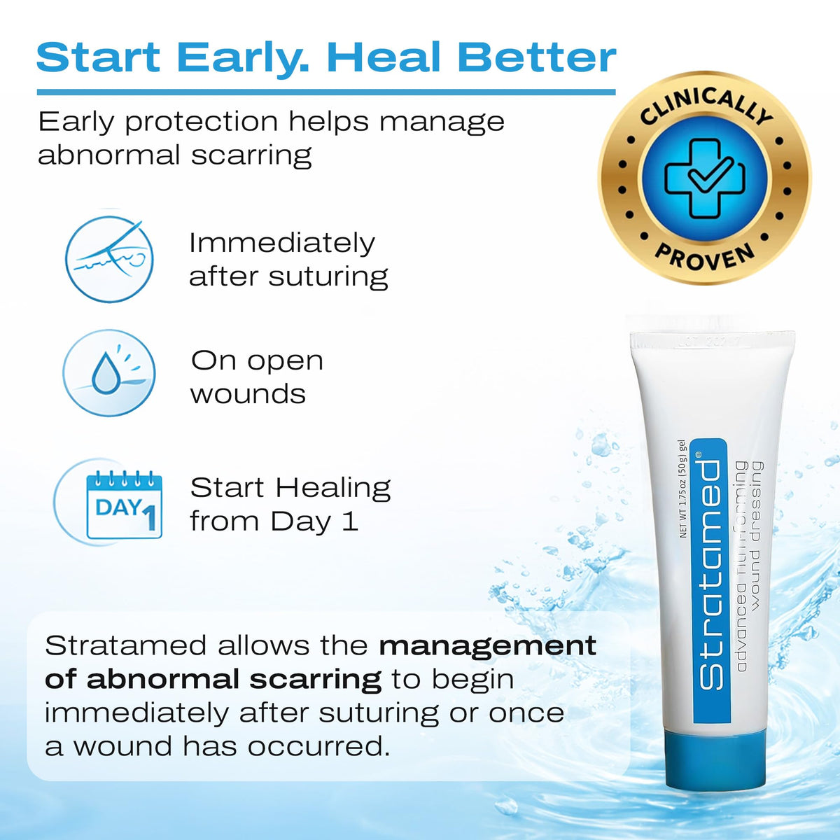 Stratamed Advanced Film-Forming Wound Dressing | Flexible Protective Layer for Open Wounds & Damaged Skin | 50g