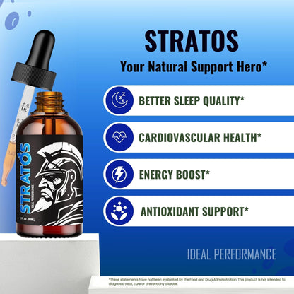 Stratos Drops Official Liquid Drops – Male Enhancement, Maximum Strength, Endurance & Health (5 Pack)