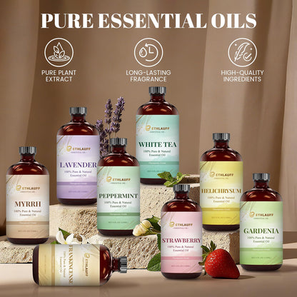 Strawberry Essential Oil 4oz Bottle + 0.34oz Roll-On | Aromatherapy