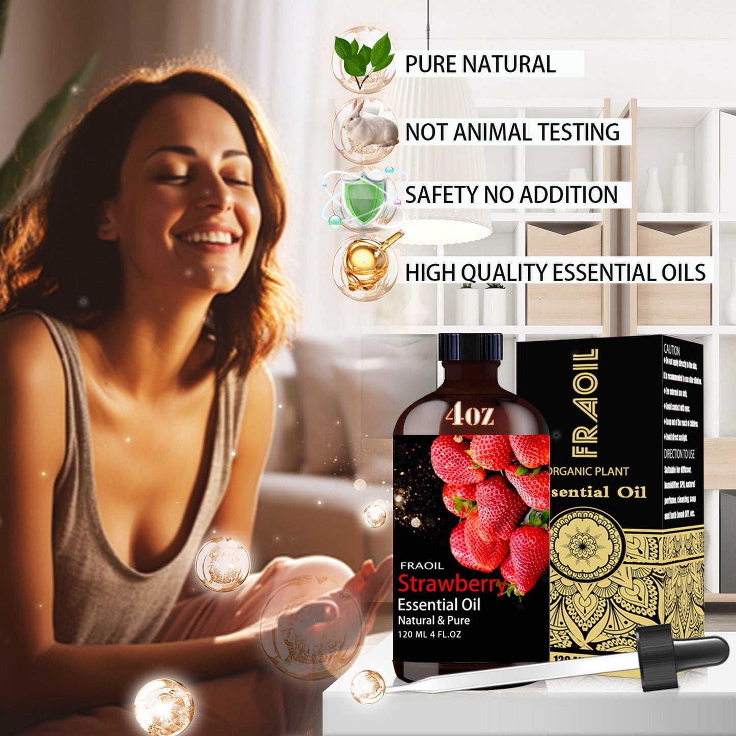 Strawberry Essential Oil 4 oz (120 ml) – Diffuser, DIY & Aromatherapy