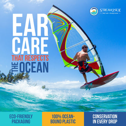 Stream2Sea Water Sport Ear Rinse (3 Pack) – Biodegradable Ear Drops with Oregano & Lavender Oils