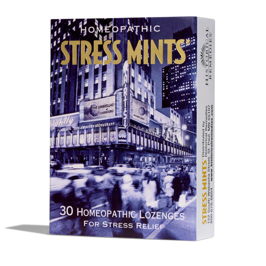 Historical Remedies Stress Mints (1 Pack) - Homeopathic Lozenges for Stress & Digestion | Organic Peppermint, Vegan & Gluten-Free