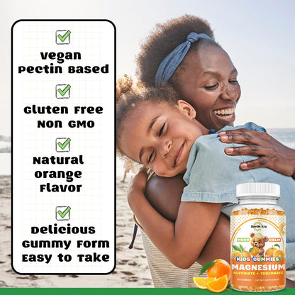 Magnesium Complex Gummies for Kids & Adults – Vegan, Sugar-Free Orange Flavor, 60 Gummies