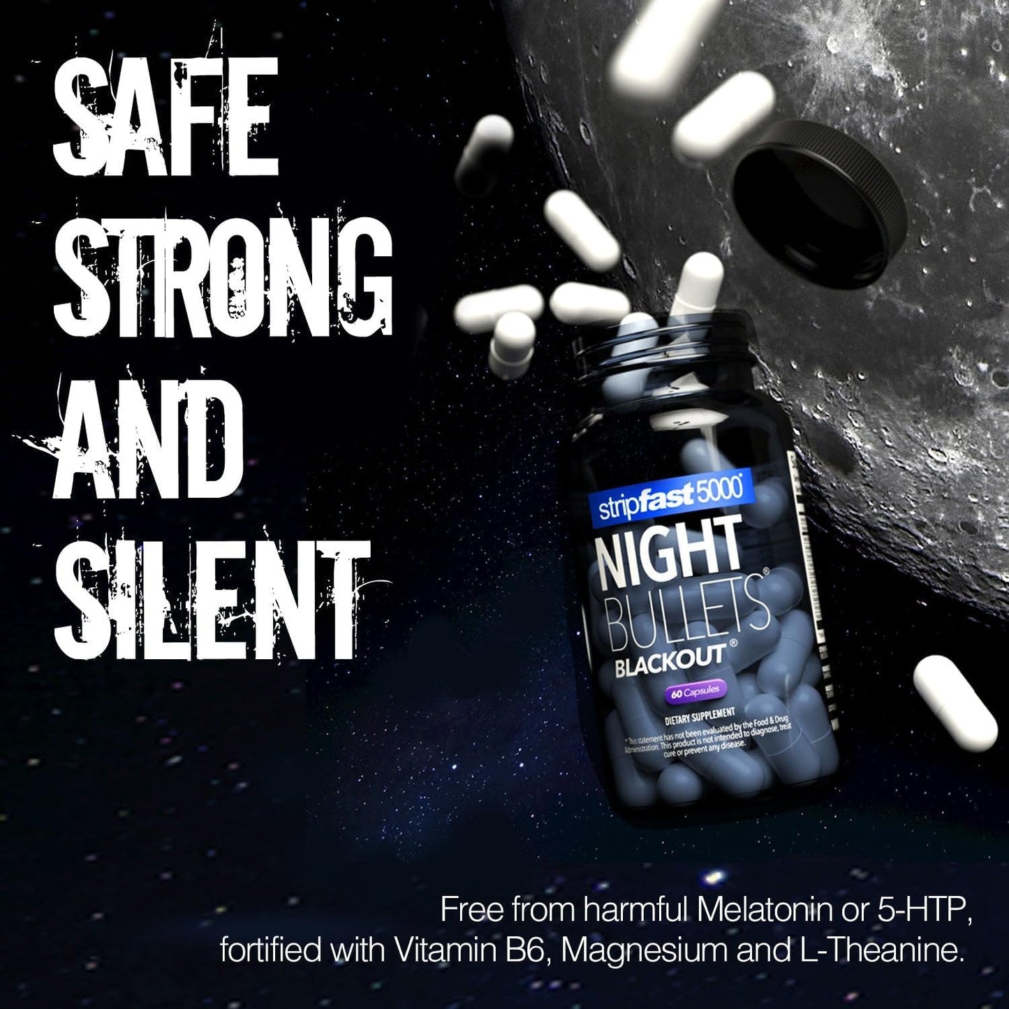 Stripfast5000 Night Bullet Capsules for Women and Men – 60 Count