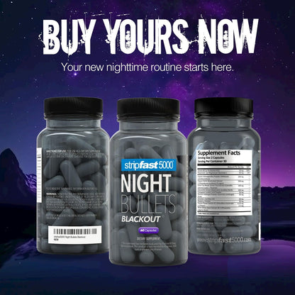 Stripfast5000 Night Bullet Capsules for Women and Men – 60 Count