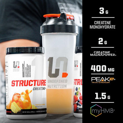 Undefined Nutrition Structure Creatine+ by Brian Shaw – 30 Servings, Tropical Citrus