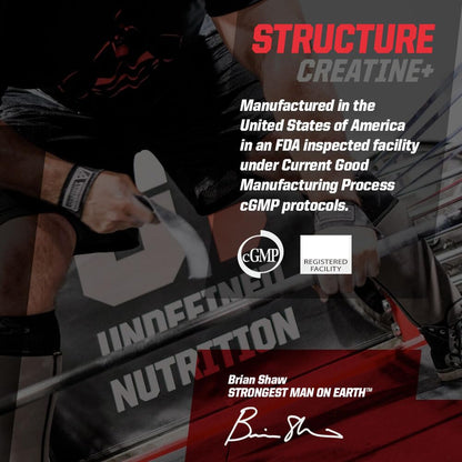 Undefined Nutrition Structure Creatine+ by Brian Shaw – 30 Servings, Tropical Citrus