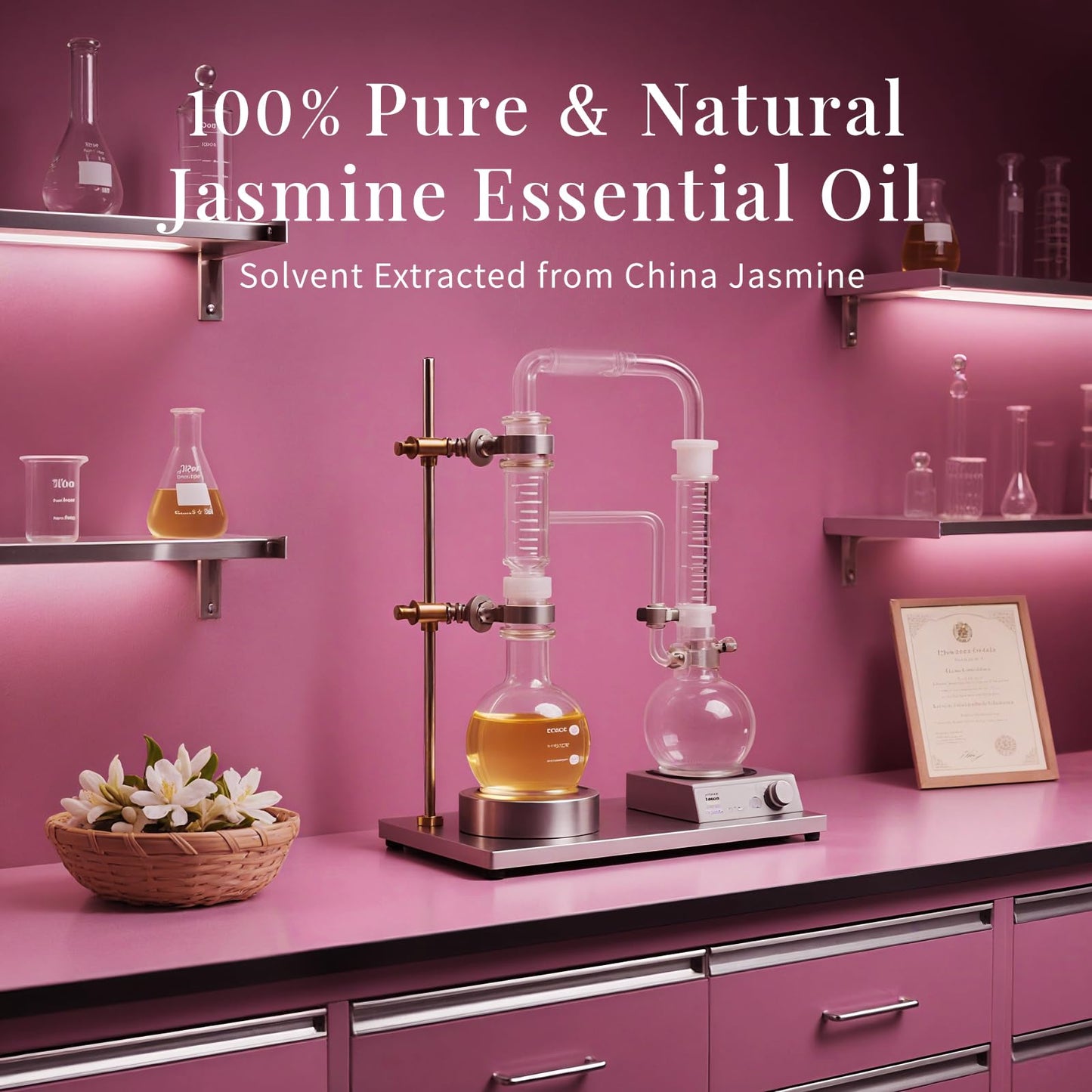 SU JUABA Jasmine Essential Oil 4 oz (118 ml) - 100% Pure Aromatherapy, Skin & Hair Care
