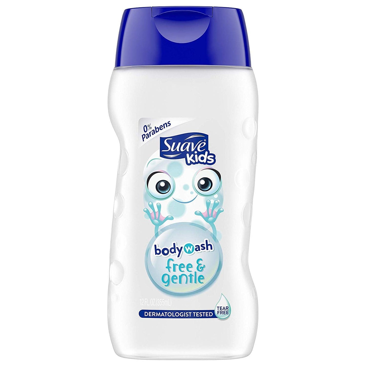 Suave Kids Free & Gentle Body Wash – Tear Free, 0% Parabens, 12 fl oz (355 mL) per Bottle, Pack of 3