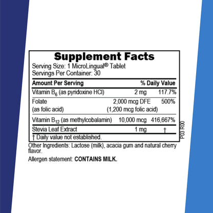 Superior Source No Shot B-12 10000 mcg + B-6 & Folic Acid – 30 Sublingual Tablets