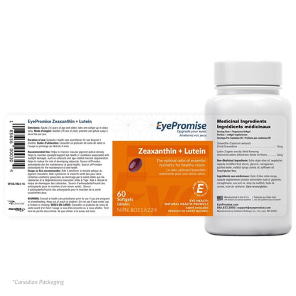 EyePromise Zeaxanthin + Lutein Eye Vitamin – 60 Softgels | Gluten-Free & Vegetarian