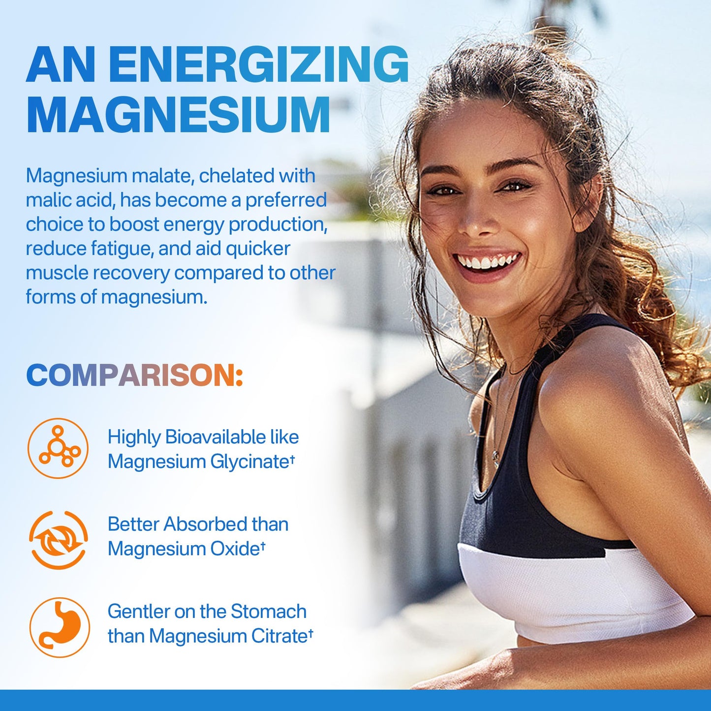 Magnesium Malate Gummies 400mg – Sugar Free 2-Pack | CoQ10, L-Theanine & B Vitamins