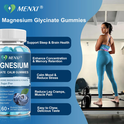 Magnesium Gummies 600mg per Serving | Glycinate 400mg + Malate 200mg