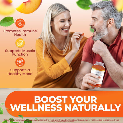 Natural BioScience Sugar Free D3 K2 Gummies — 5000 IU D3 + 80 mcg K2 MK7