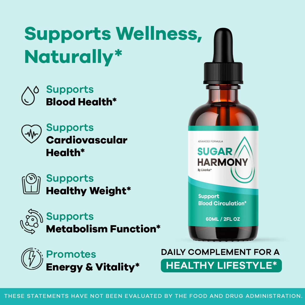 Sugar Harmony Drops (3 Pack) – Premium Liquid Wellness Support | 3 Bottles