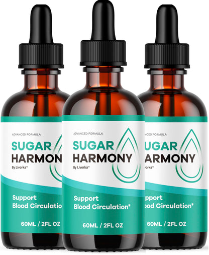 Sugar Harmony Drops (3 Pack) – Premium Liquid Wellness Support | 3 Bottles