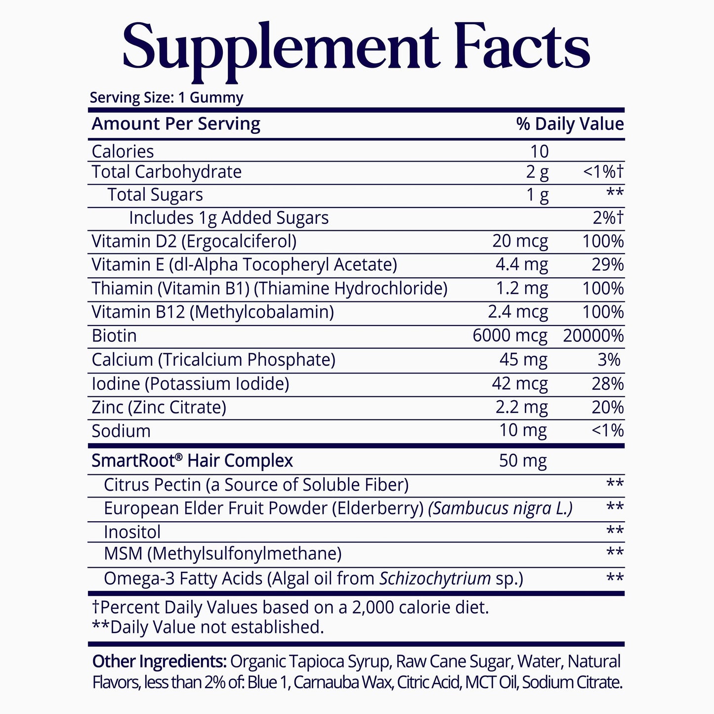SugarBearHair Growth Gummy - Extra Strength Biotin 6000mcg, 2 Month Supply, Vegan & Cruelty-Free