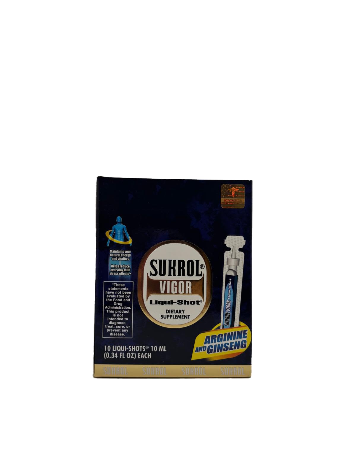 Sukrol VIGOR LIQUI-SHOT Arginine & Ginseng 10 Fl Oz (Pack of 1)