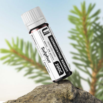Sulphur 200C Homeopathic Remedy, 270 Pellets – Lactose-Free, No Artificial Additives