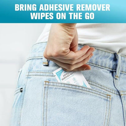 Summerbrite Adhesive Remover Wipes XL – No-Sting & Gentle for Skin, Ostomy & Dressings (36 Pack)