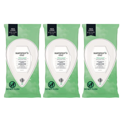 Summer's Eve Aloe Love Cleansing Cloths – 3 x 32-Count Packs