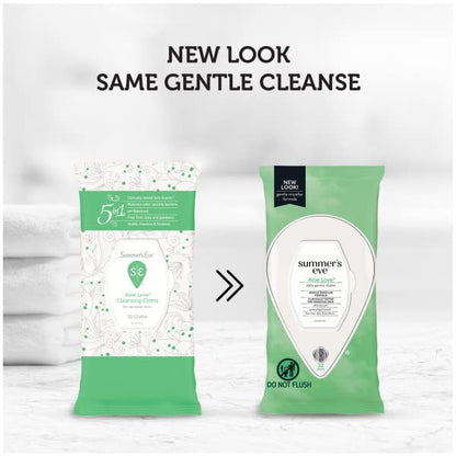 Summer's Eve Aloe Love Cleansing Cloths – 3 x 32-Count Packs