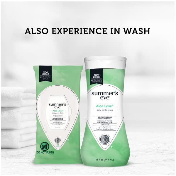 Summer's Eve Aloe Love Cleansing Cloths – 3 x 32-Count Packs
