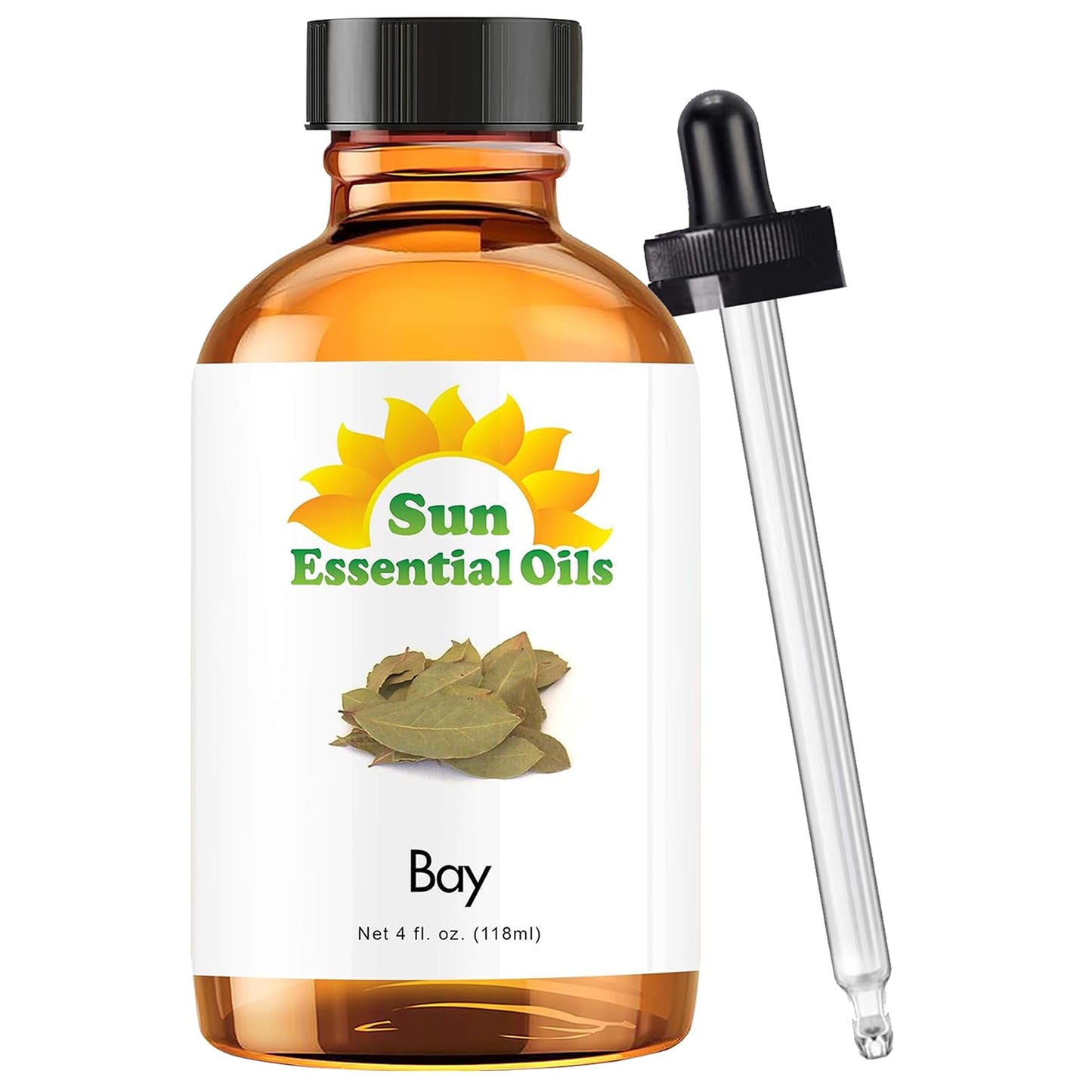 Sun Essential Oils - 4 oz Bay Essential Oil with Dropper