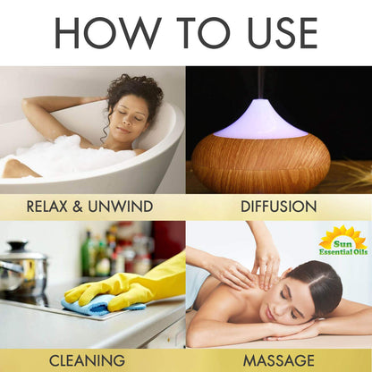 Sun Essential Oils Deep Muscle Ease Blend 16oz – Aromatherapy & Muscle Relaxation