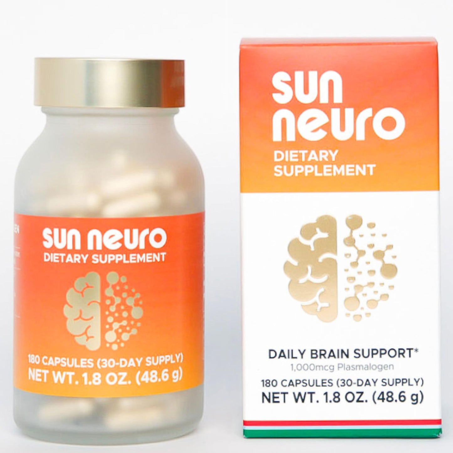 Sun Neuro Nootropic Brain Supplement | Plasmalogen Boost from Sea Pineapples | 180 Caps