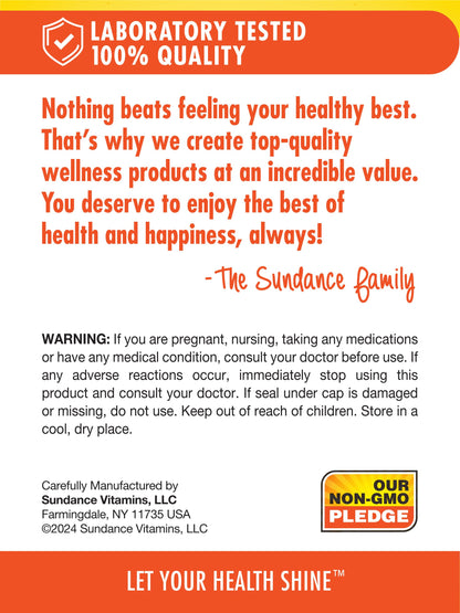 Sundance Vitamin B-2 100mg | 100 Capsules | Non-GMO & Gluten Free