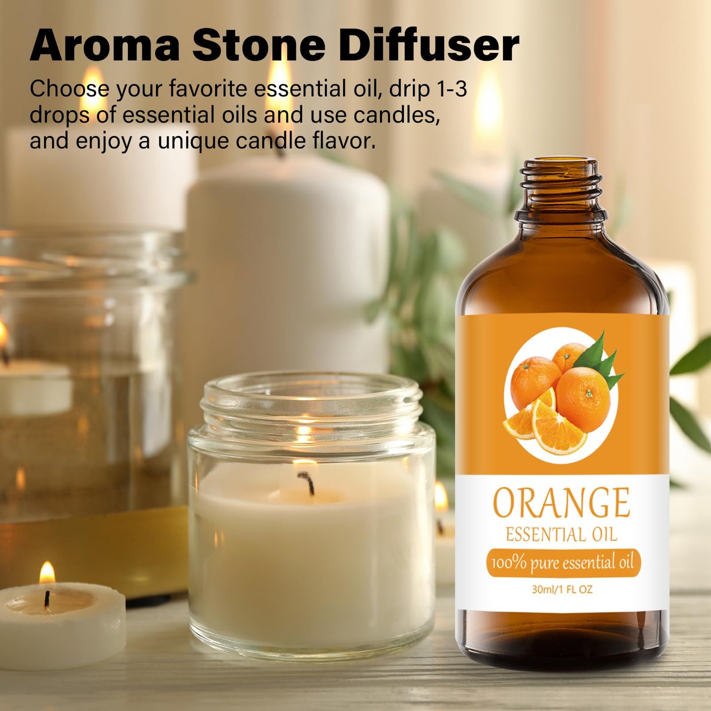 Sundee Organic Orange Essential Oil – 30ml (1oz) Pure Aromatherapy for Diffusers and Home Freshening