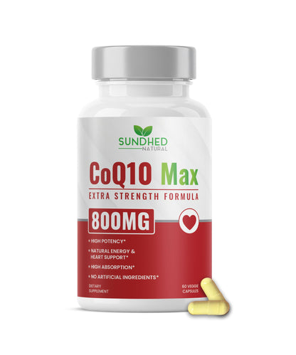 Sundhed Natural CoQ10 800mg – 60 Capsules | Extra Strong Antioxidant