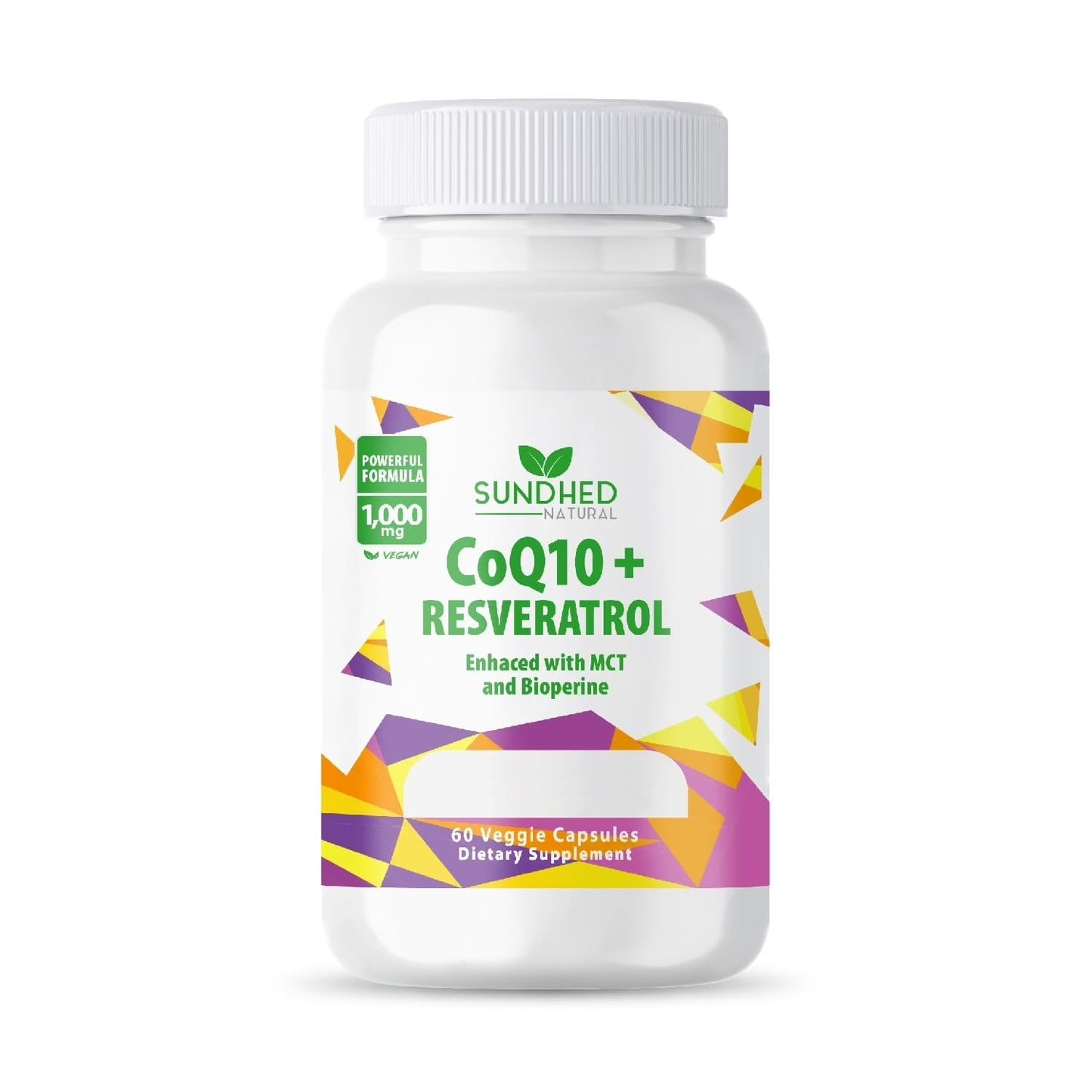 Sundhed Natural CoQ10 Powerful Antioxidant (Capsules Coq10+Resveratrol)
