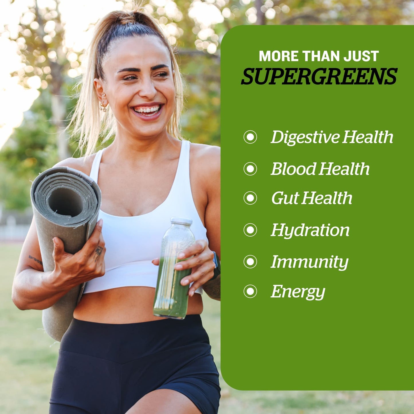 Sunfood Supergreens - Organic Greens Powder with Probiotics (8 oz)