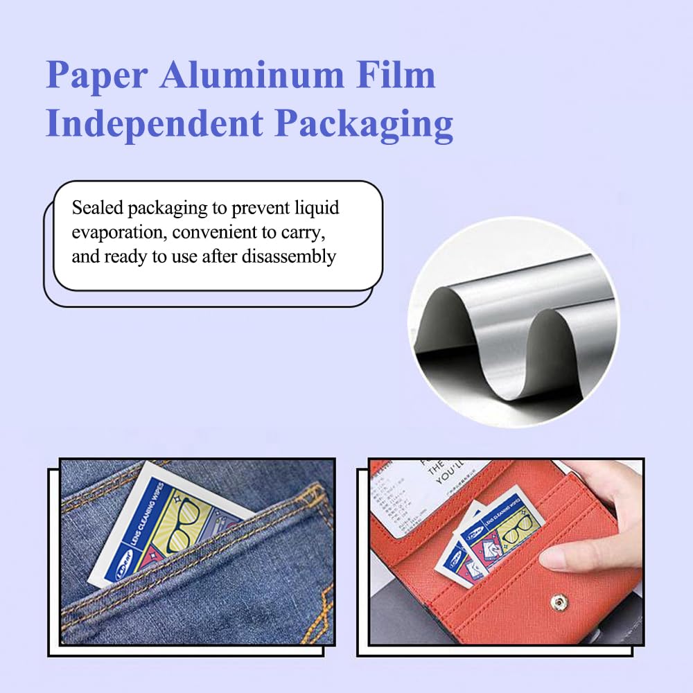 Glasses Wipes Lens Cleaner – 400 Pre-Moistened Wipes | Safe Cleaning for Glasses, Screens & Lenses