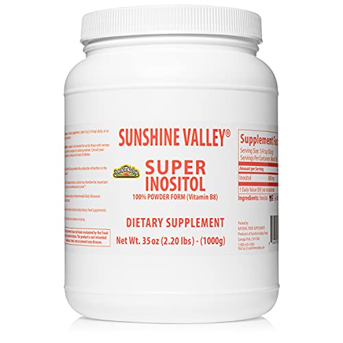 Sunshine Valley® Super Inositol, Vitamin B8 Powdered Dietary Supplement – PCOS Fertility, Hormonal Balance & Ovarian Health (35oz)