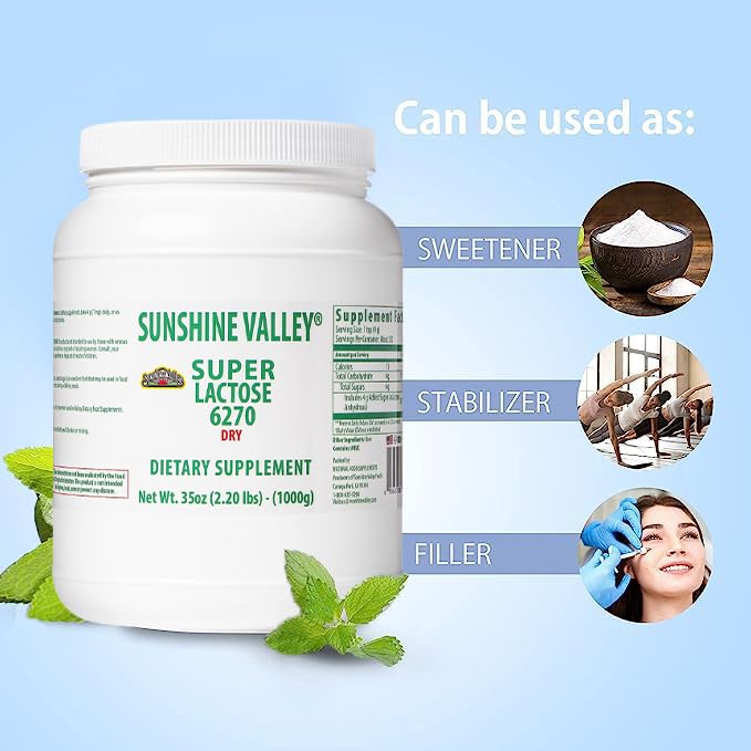 Sunshine Valley Super Lactose Dry Powder – Natural Sweetener & Baking Enhancer (35 oz)