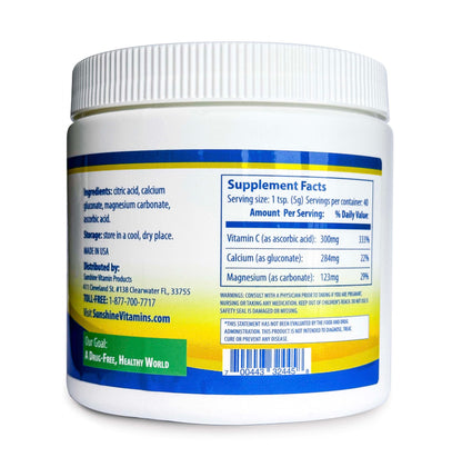 Sunshine Vitamins Instant CalMag-C - Fast-Acting Calcium, Magnesium & Vitamin C for Sleep