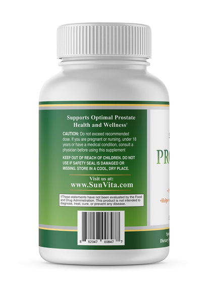 SunVita Health Prostate Formula 120 Capsules – Supports Prostate Health