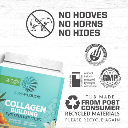 Vegan Collagen Protein Powder Plant-Based | Hyaluronic Acid & Biotin | Vanilla 20 Servings | Sunwarrior