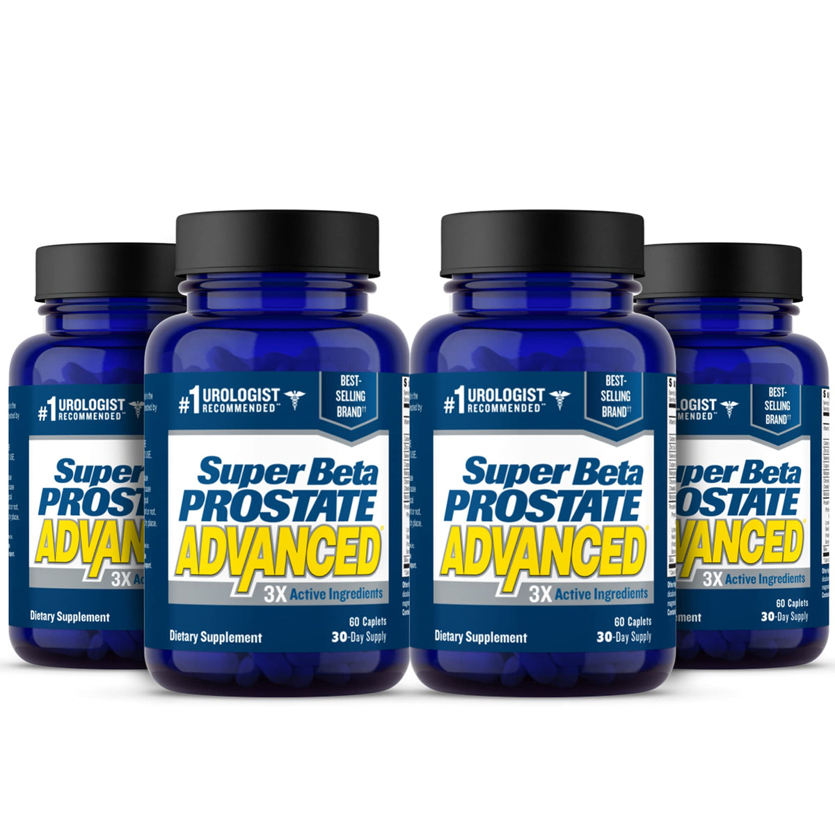 SUPER BETA PROSTATE Advanced – Sleep Support & Bladder Comfort (240 Caplets, 4-Pack)