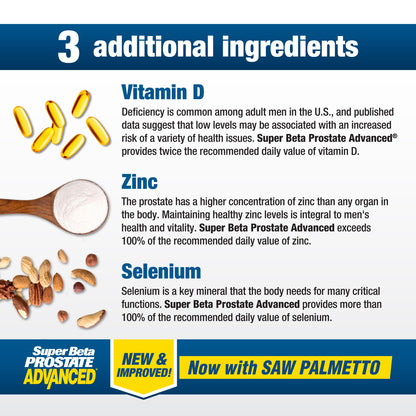 SUPER BETA PROSTATE Advanced with Saw Palmetto – Prostate & Urinary Support (120 ct)